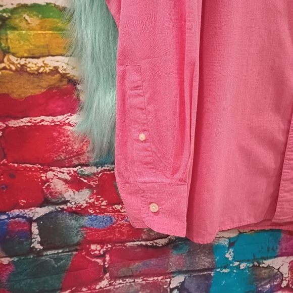 Champs Pink Long Sleeve Front Button Down Shirt Size XXL - Picture 4 of 8